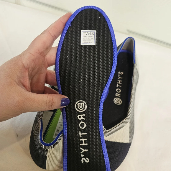 Rothys The Flat Captoe Color Black Flats Round Toe - Picture 5 of 7